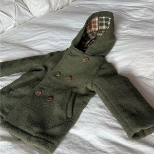 Edgehill Collection Olive Hooded Pea Coat